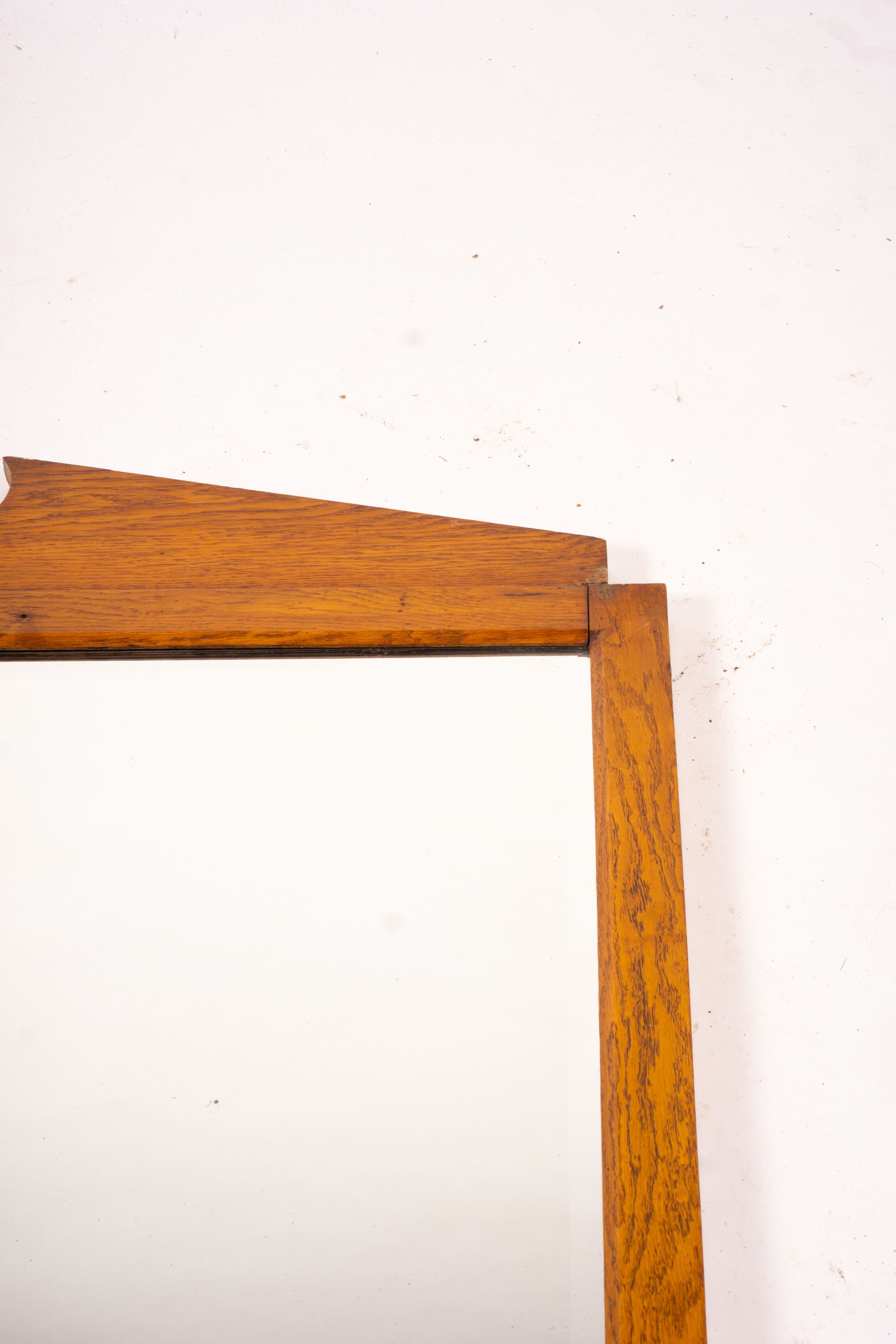 A late Victorian rectangular oak overmantel mirror, width 118cm, height 93cm